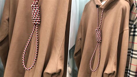 burberry hoodie with a noose|Burberry noose sweater.